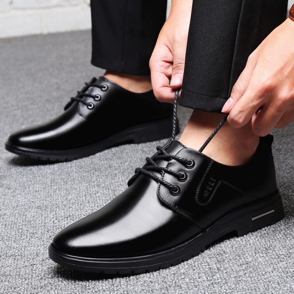 Men's Casual Leather Lightweight Non-slip Sneakers